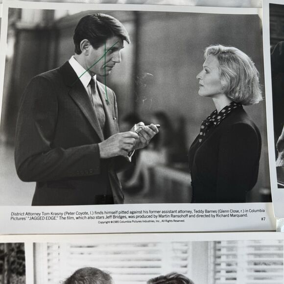 1985 Press Photos Lot Of 8 Jagged Edge Glenn Close Jeff Bridges Columbia Picture - Picture 3 of 12